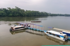 Departing down river to Sani Lodge - Napo River, Ecuador. The Napo River is a tributary of the Amazon River.